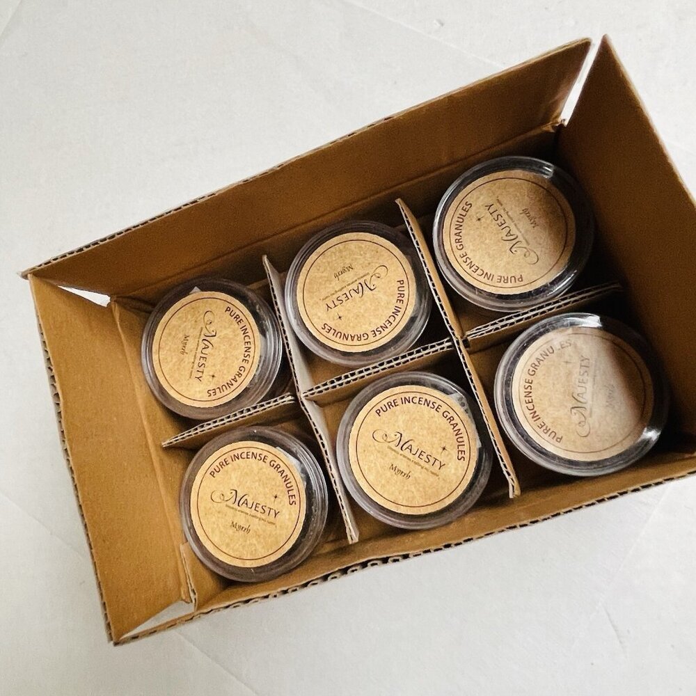 Majesty Incense Myrrh 1.5 oz Each Bottle Clean Burn Pure‎ Aroma Pack of 6